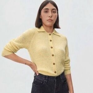 Everlane Alpaca Collared Cardigan